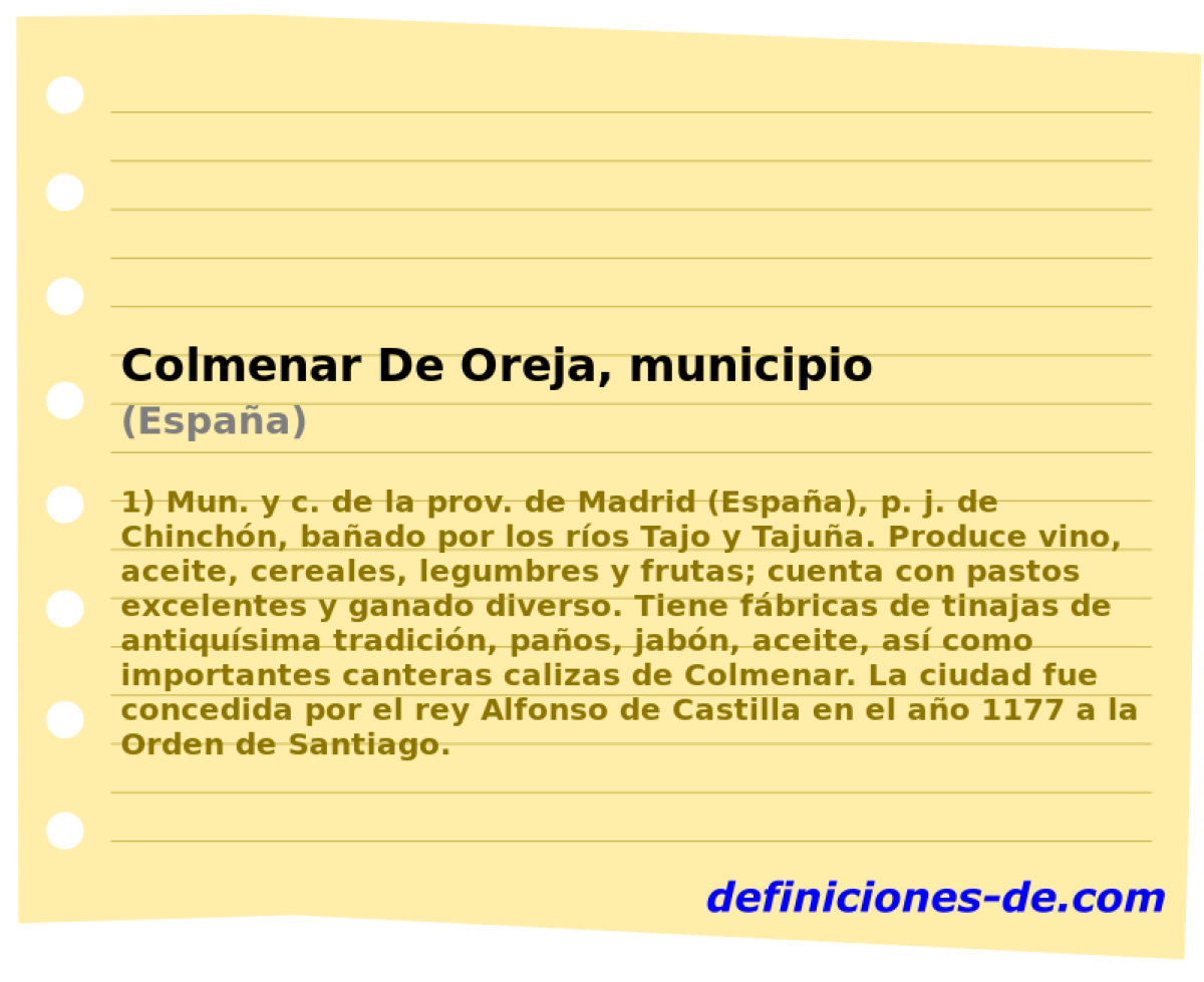 Colmenar De Oreja, municipio (Espaa)
