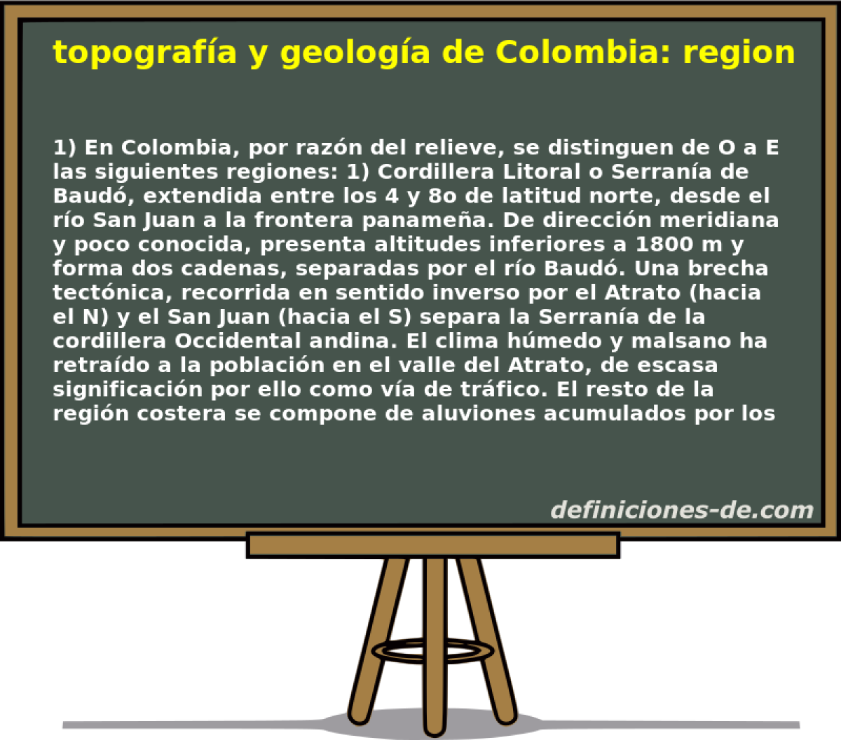 topografa y geologa de Colombia: regiones 