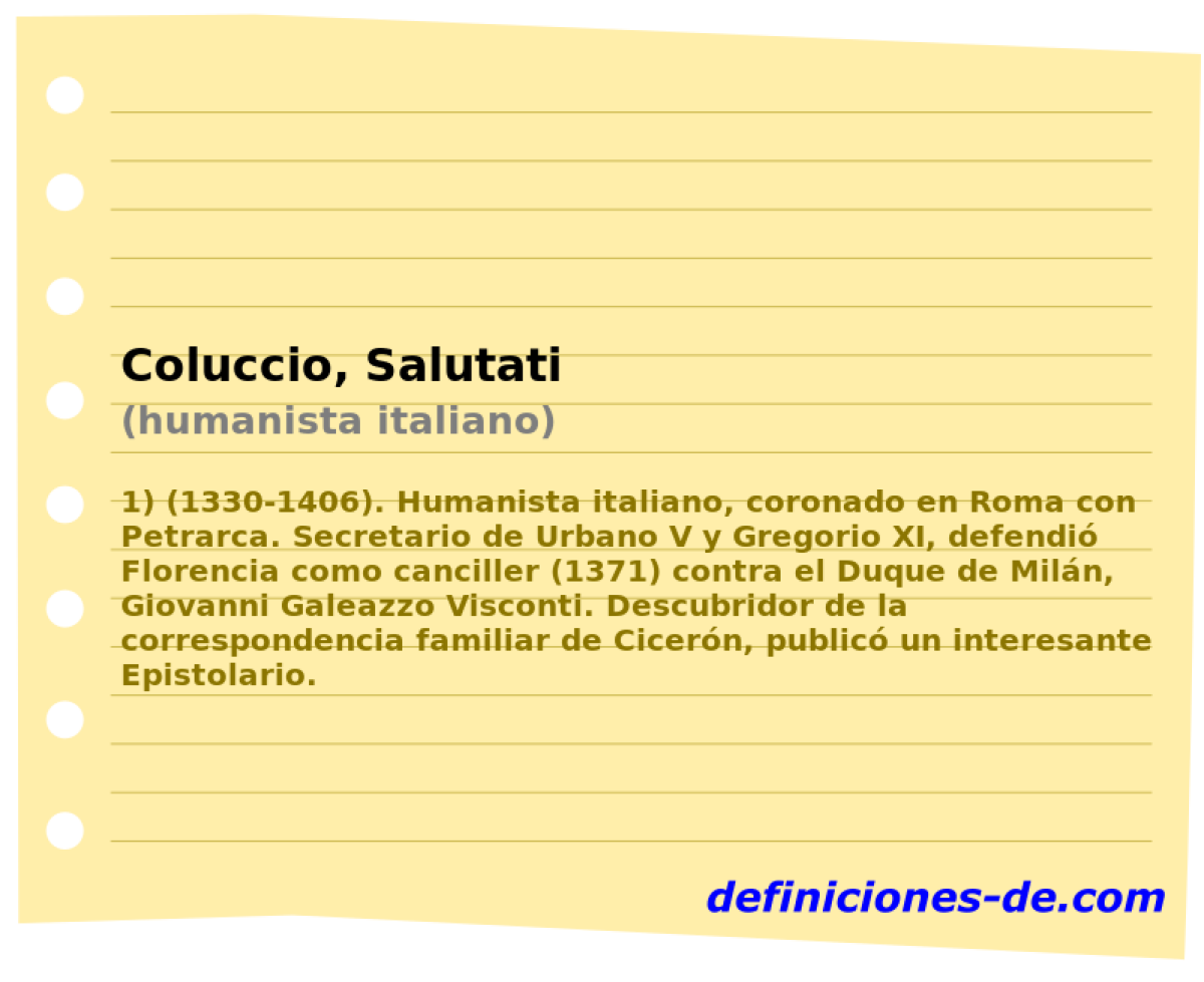 Coluccio, Salutati (humanista italiano)