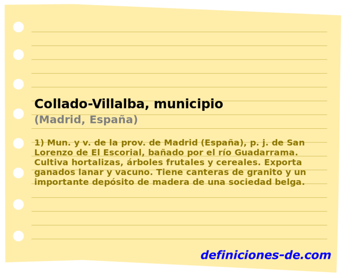 Collado-Villalba, municipio (Madrid, Espaa)