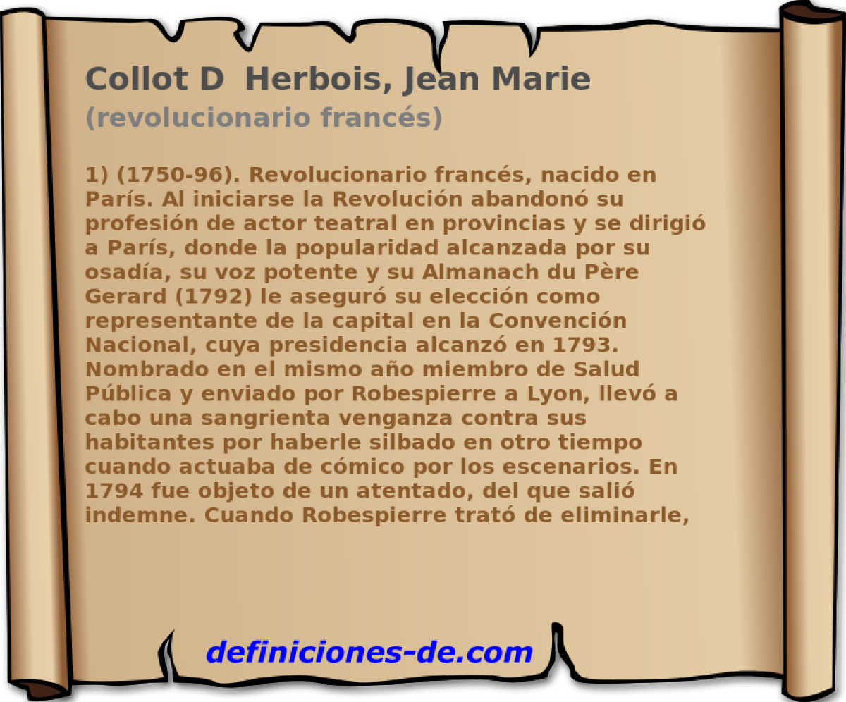 Collot DHerbois, Jean Marie (revolucionario francs)