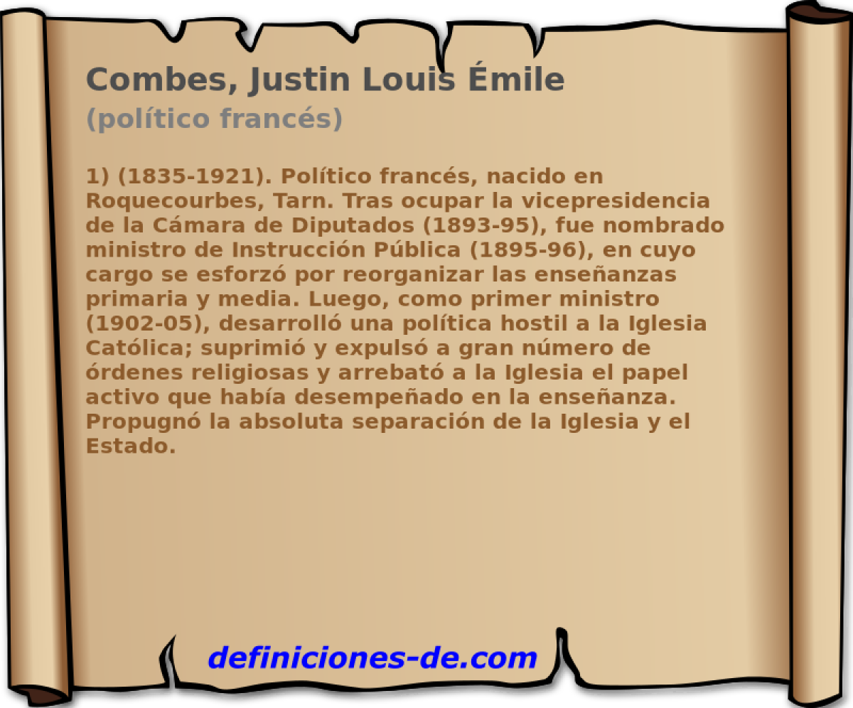 Combes, Justin Louis mile (poltico francs)