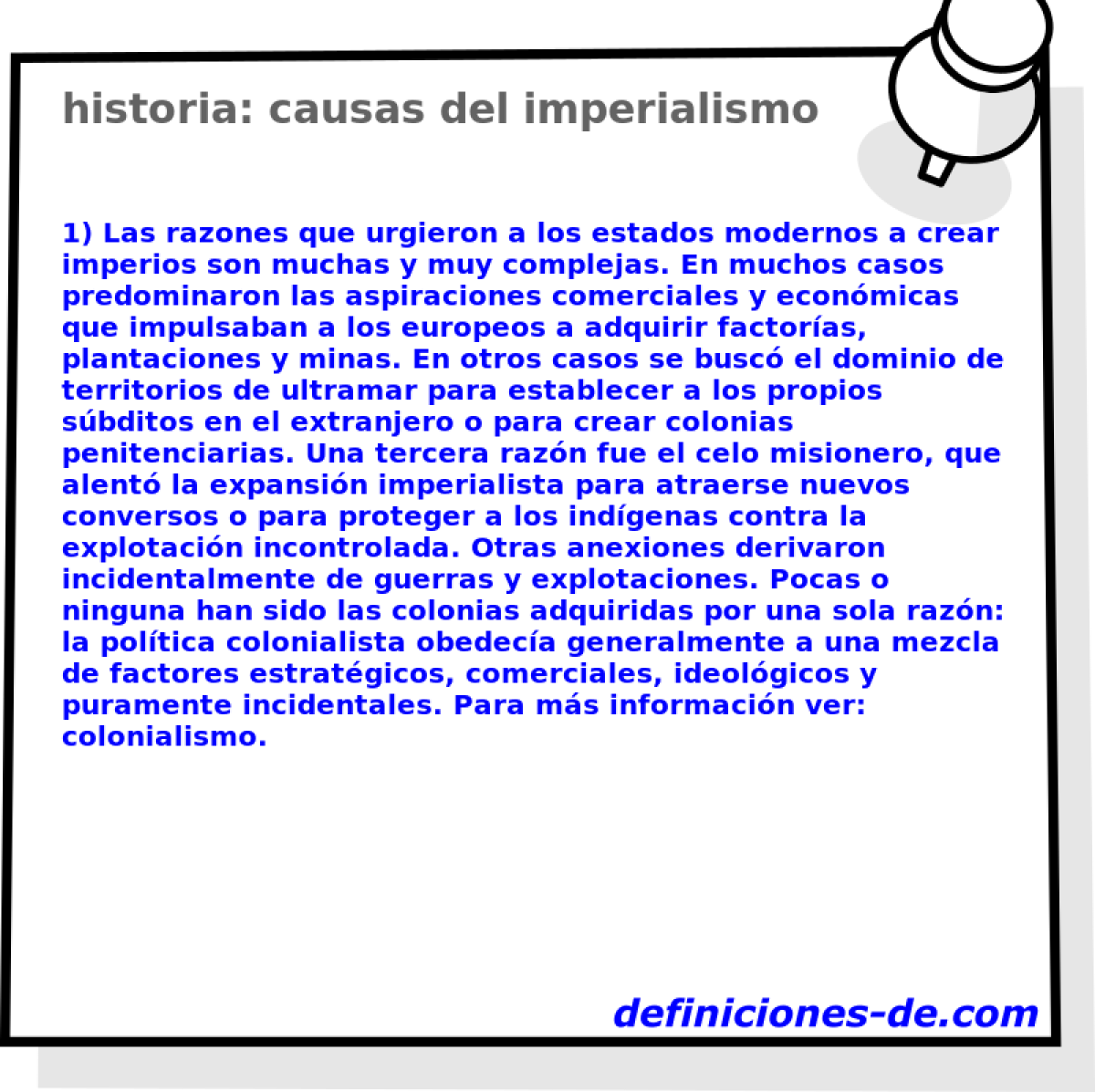 historia: causas del imperialismo 