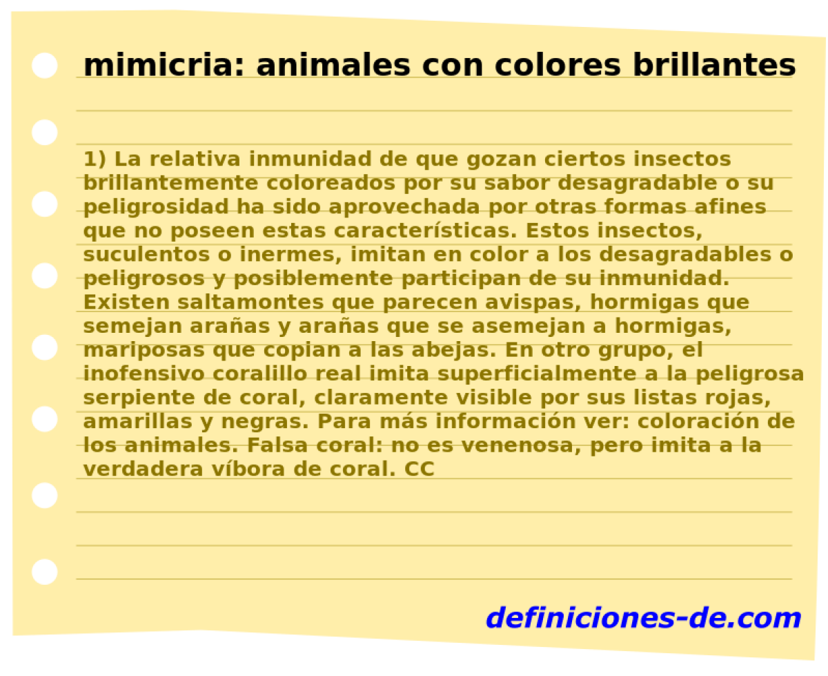 mimicria: animales con colores brillantes por qu? 