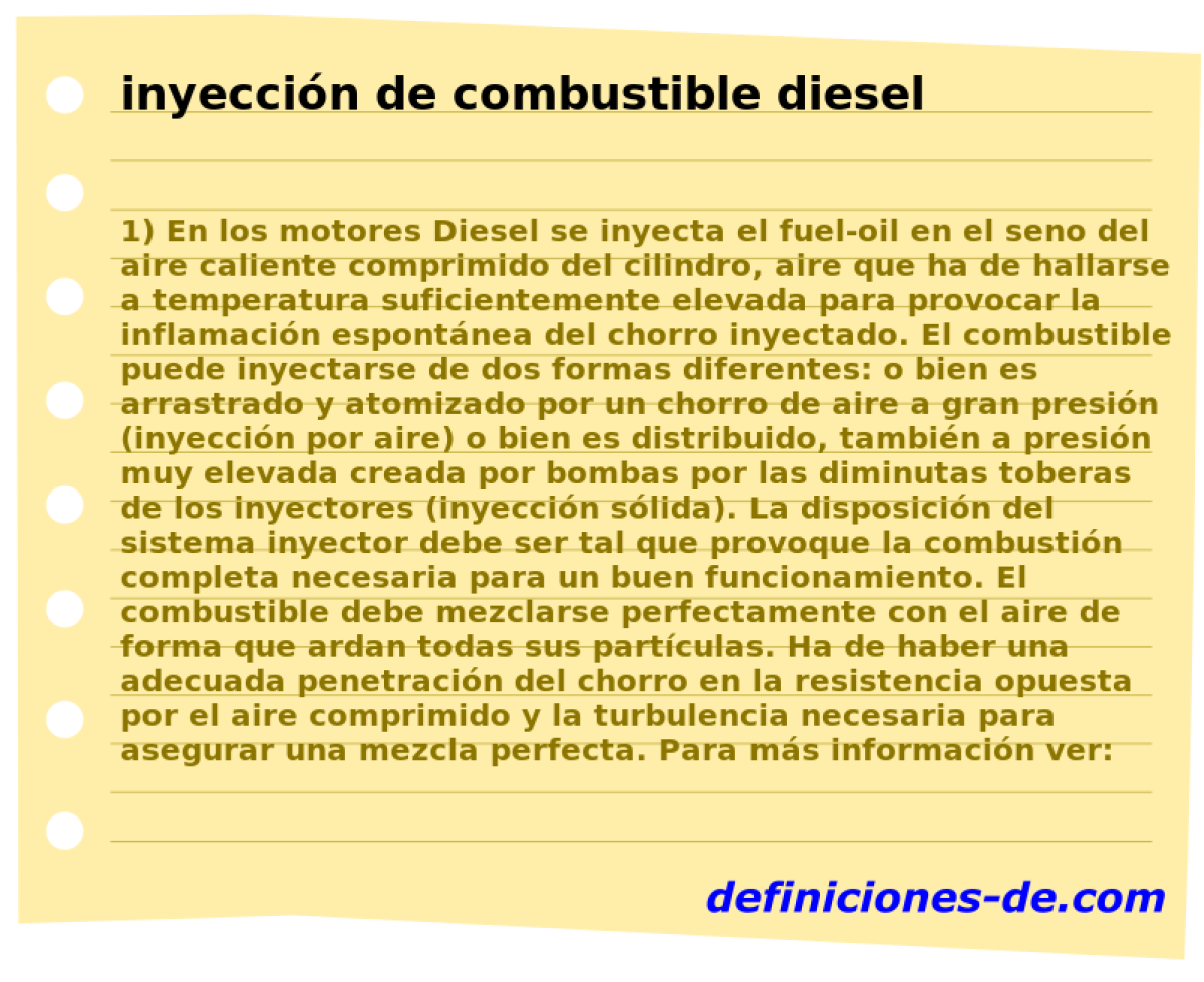 inyeccin de combustible diesel 