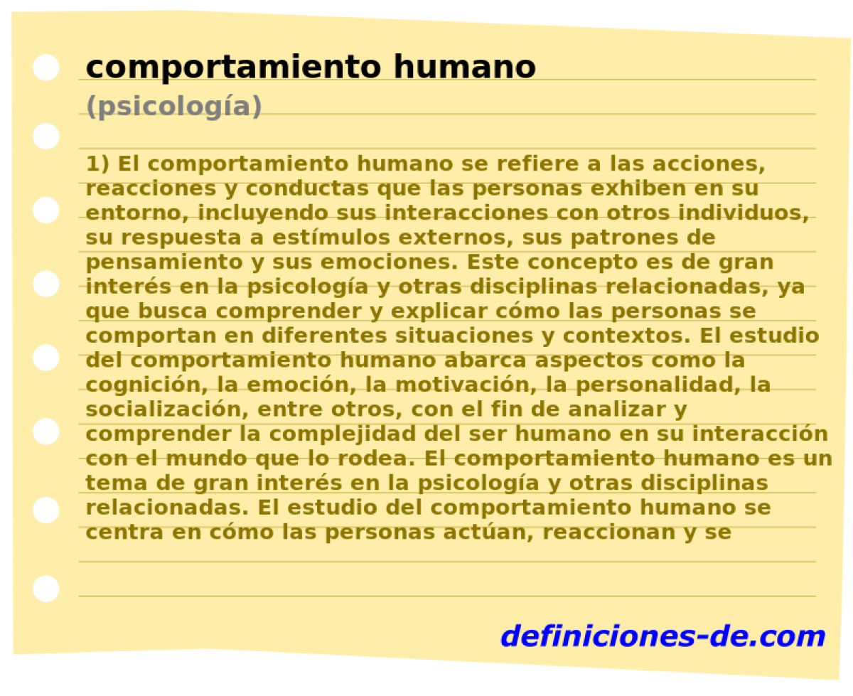 comportamiento humano (psicologa)