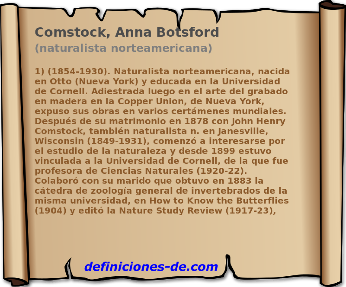 Comstock, Anna Botsford (naturalista norteamericana)