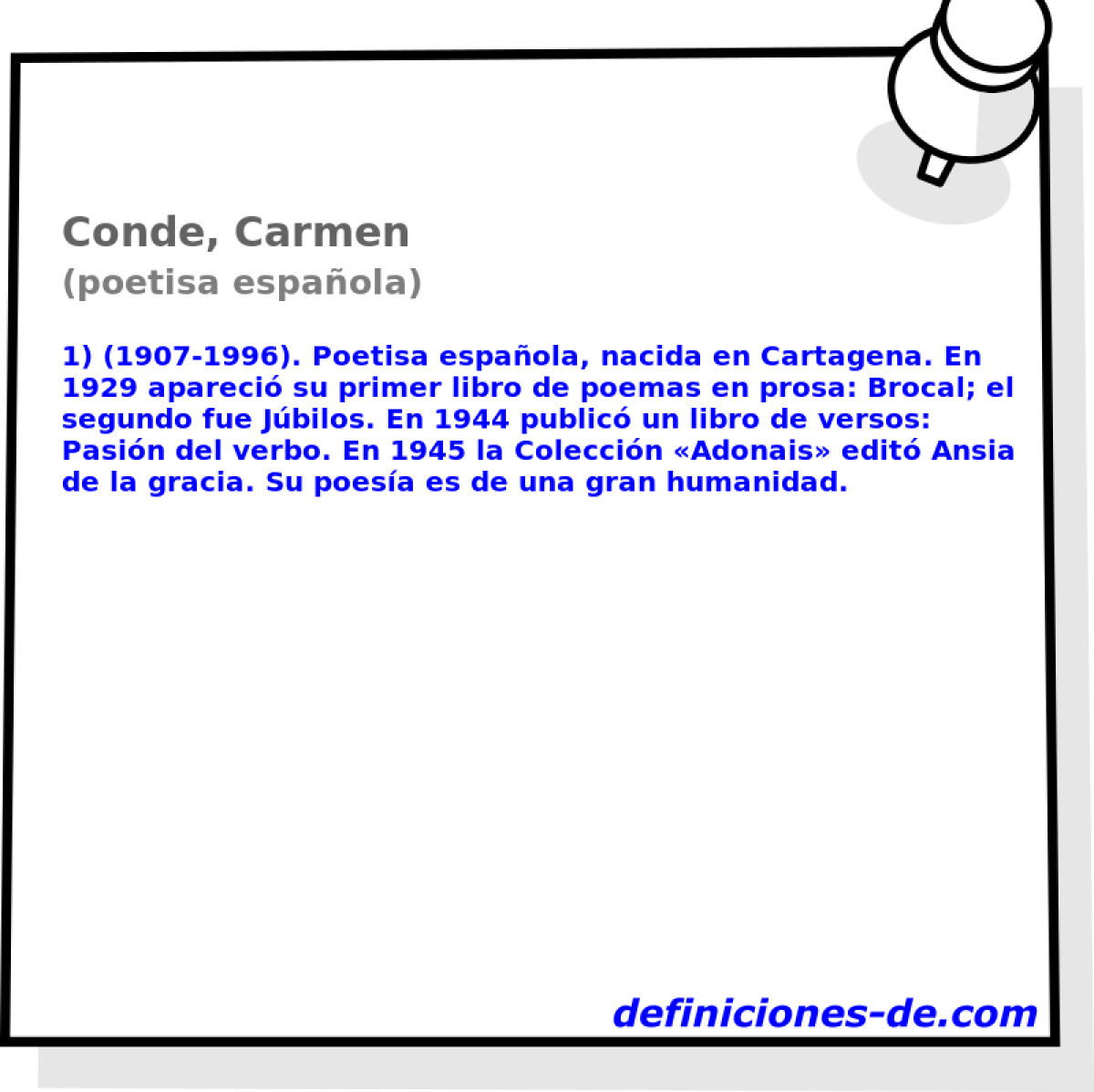 Conde, Carmen (poetisa espaola)