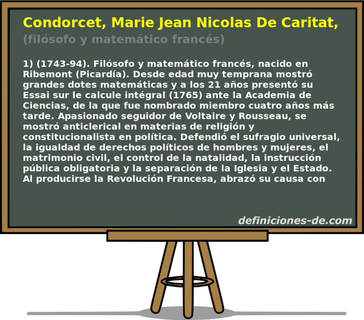 Condorcet, Marie Jean Nicolas De Caritat, Marqus De (filsofo y matemtico francs)