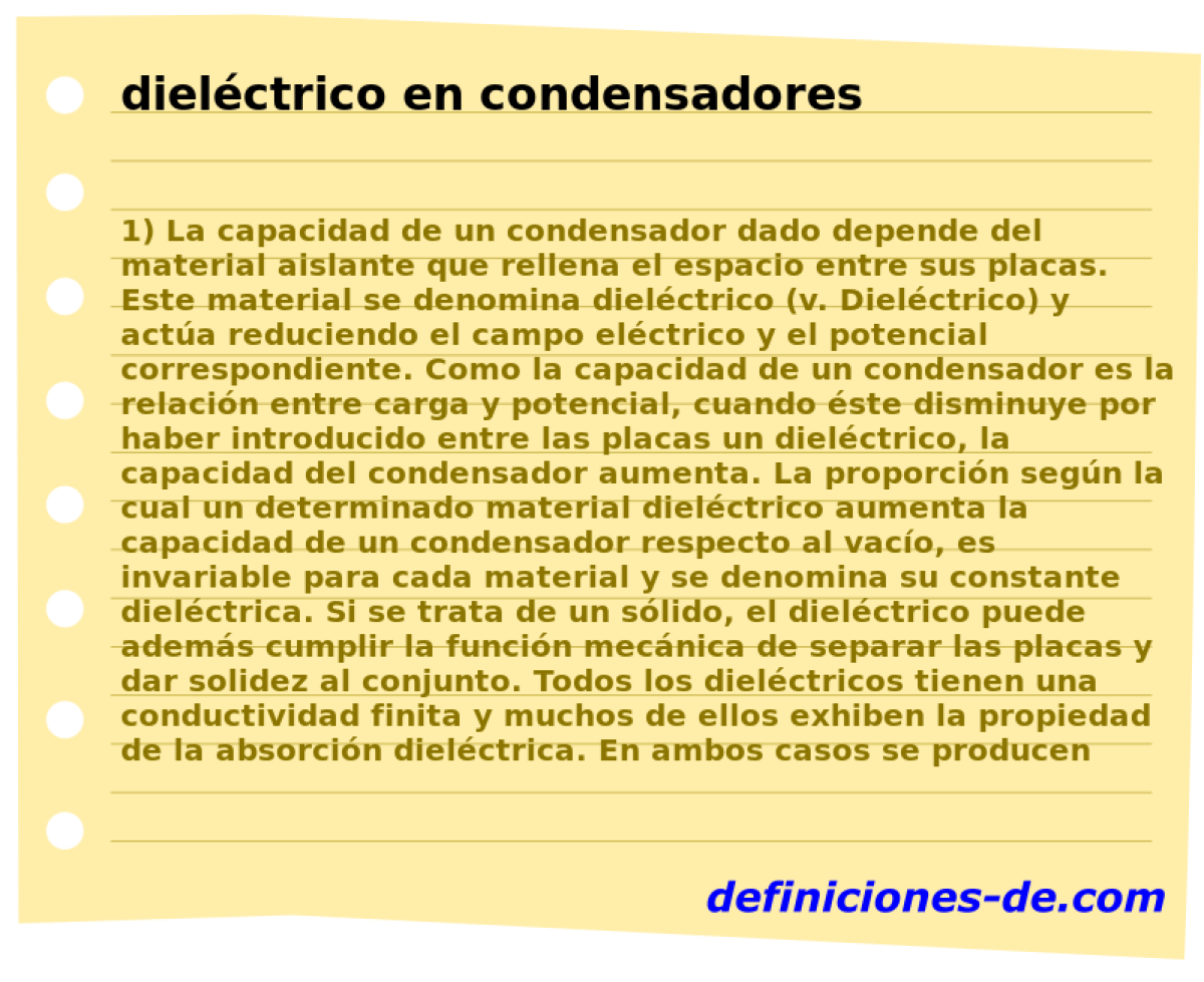 dielctrico en condensadores 