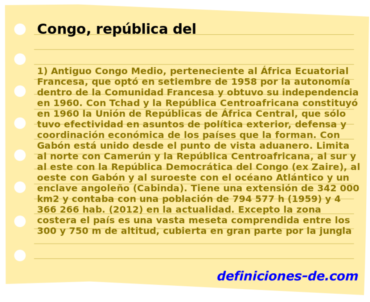 Congo, repblica del 