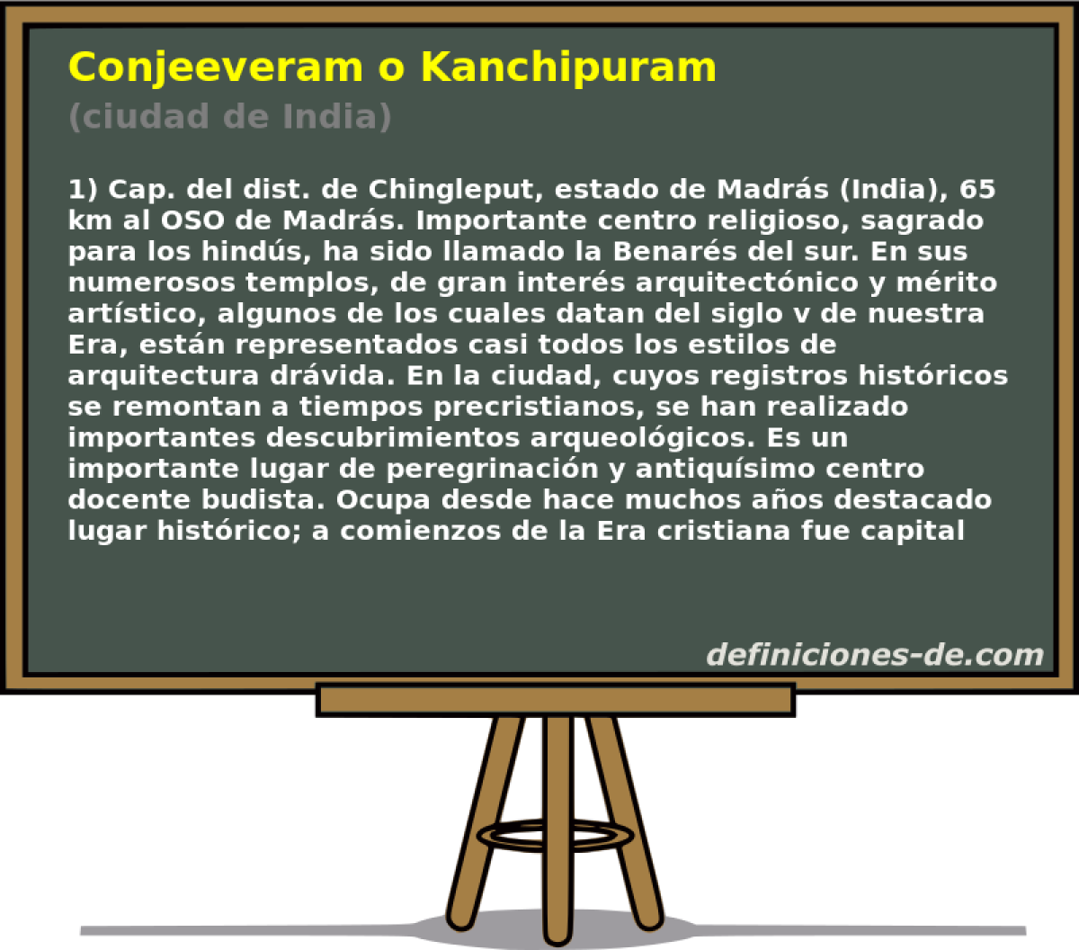 Conjeeveram o Kanchipuram (ciudad de India)