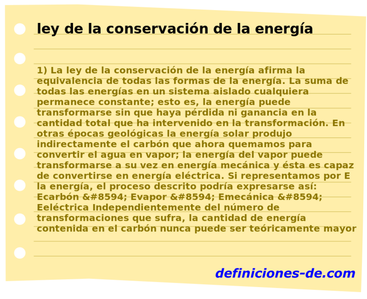 ley de la conservacin de la energa 