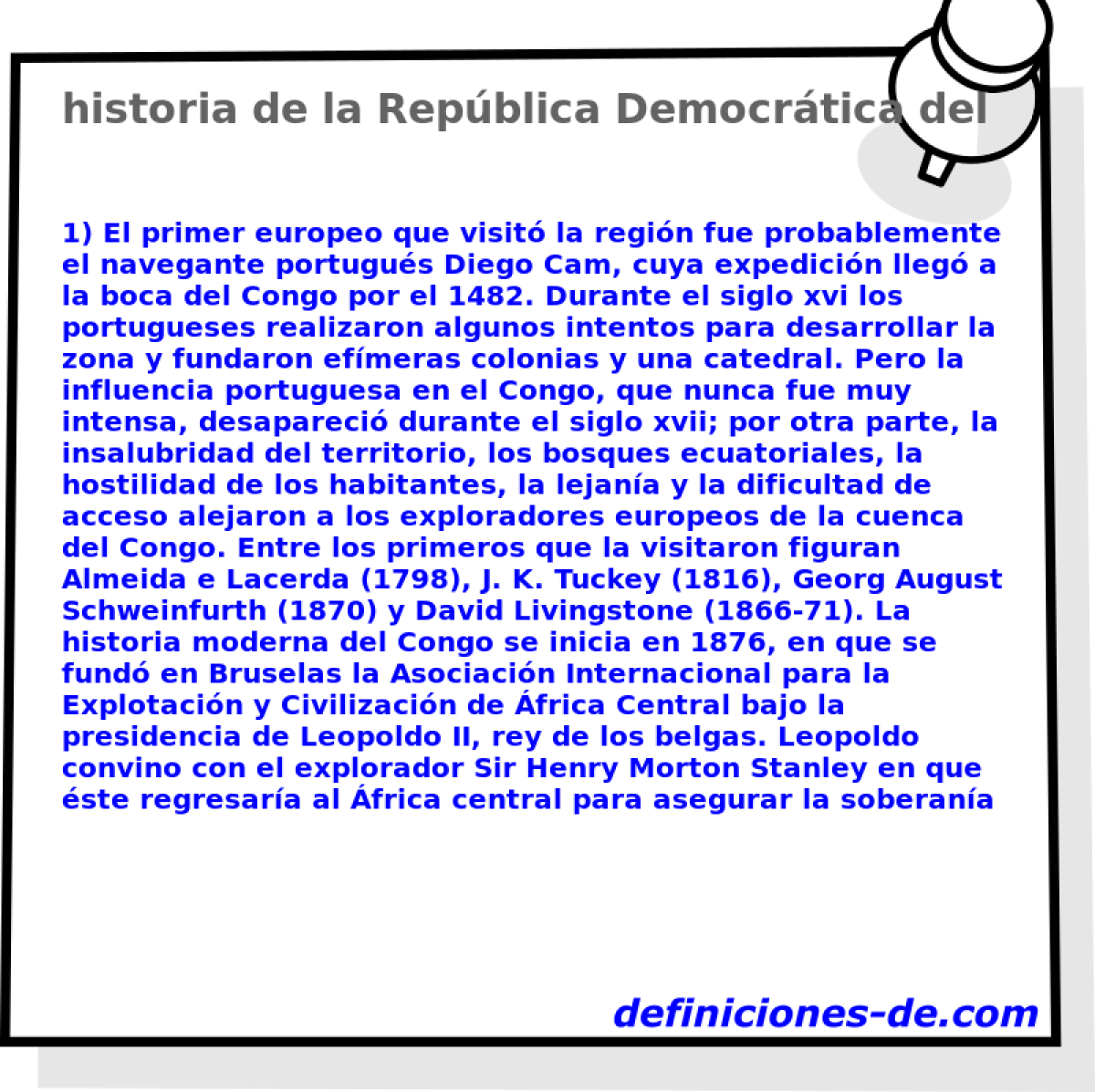 historia de la Repblica Democrtica del Congo 