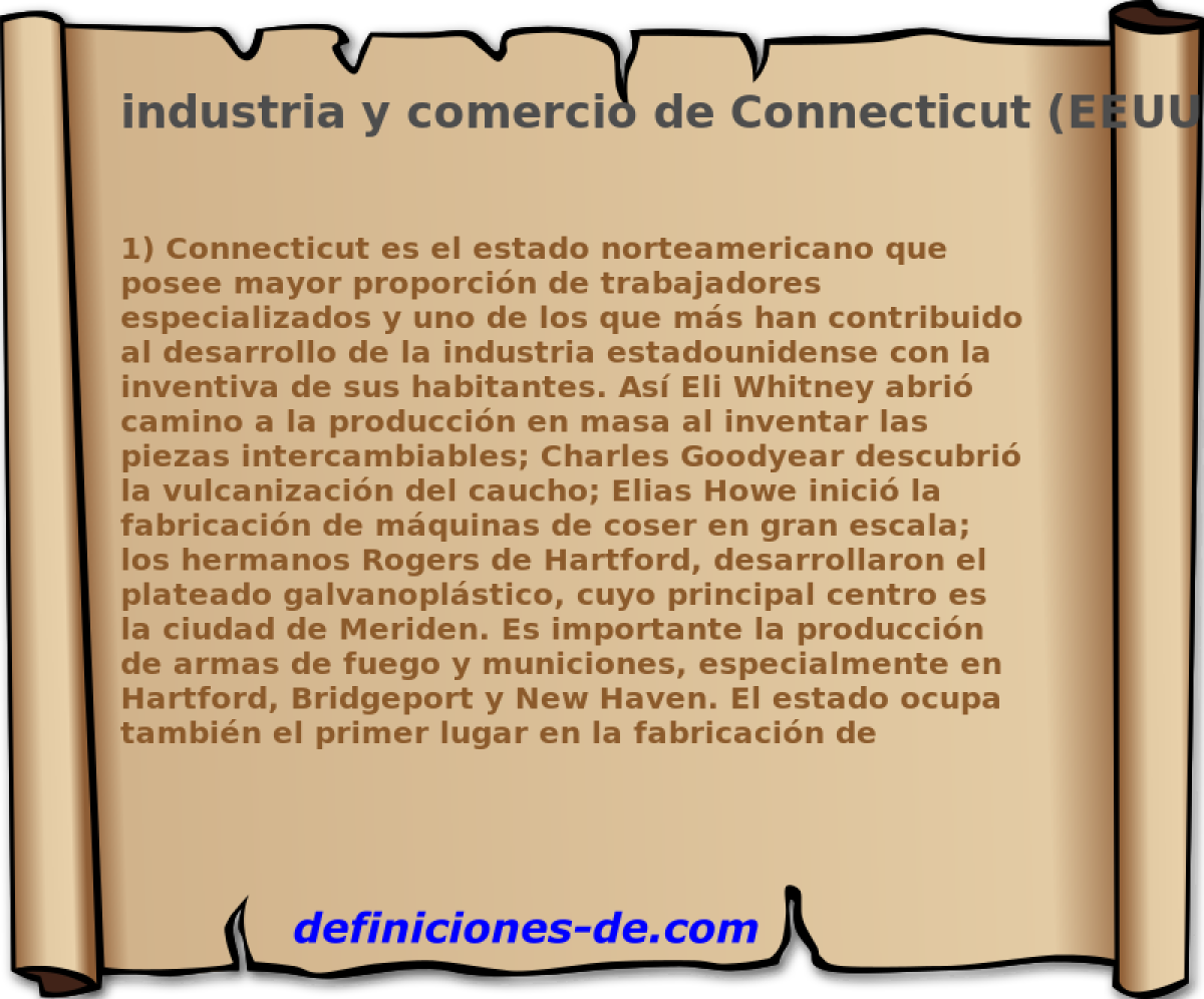industria y comercio de Connecticut (EEUU) 