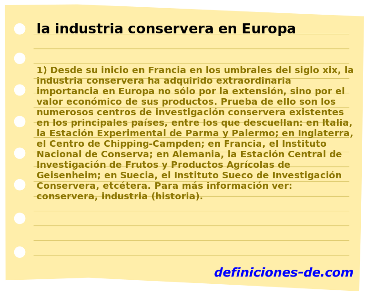 la industria conservera en Europa 