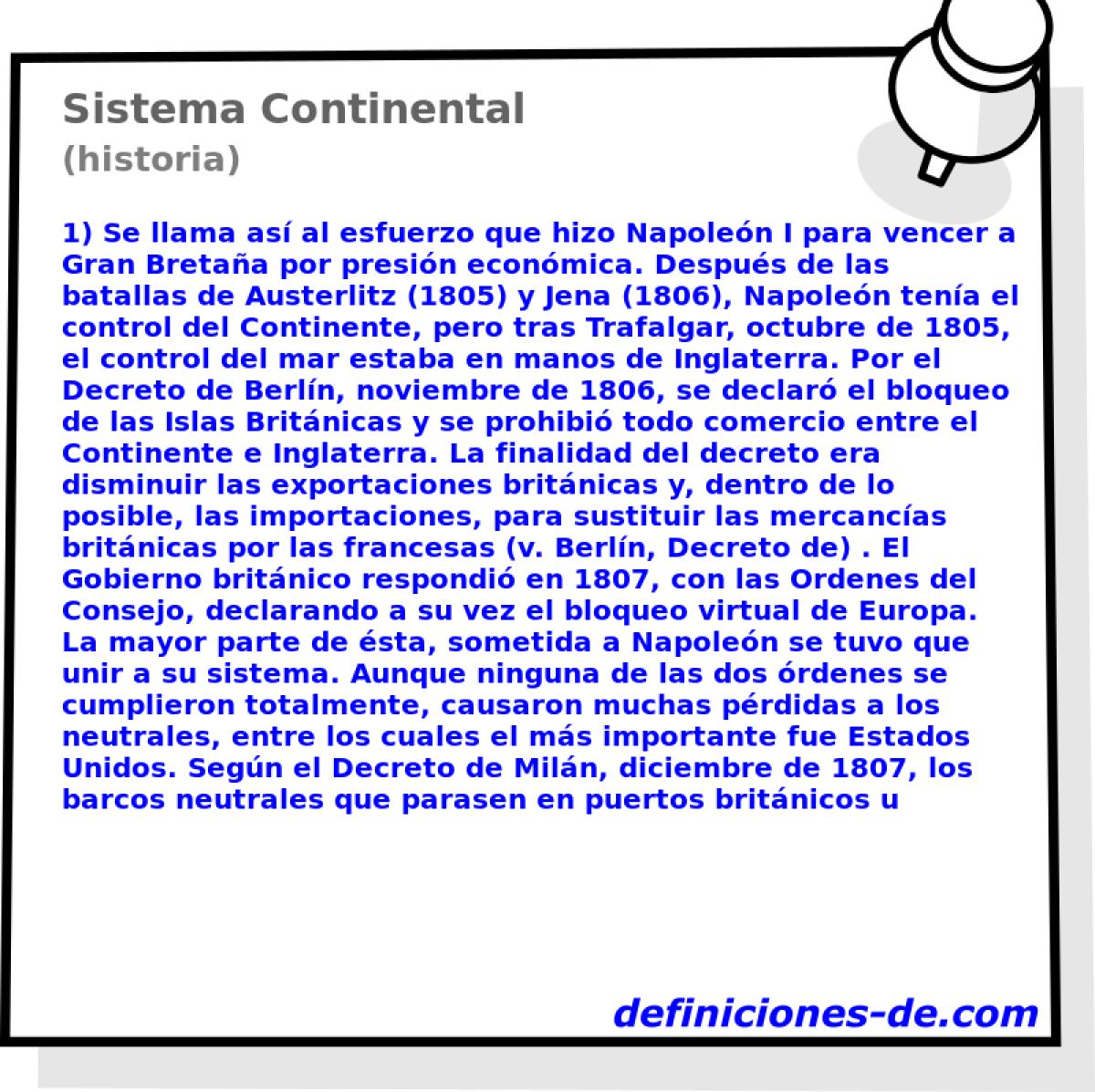 Sistema Continental (historia)