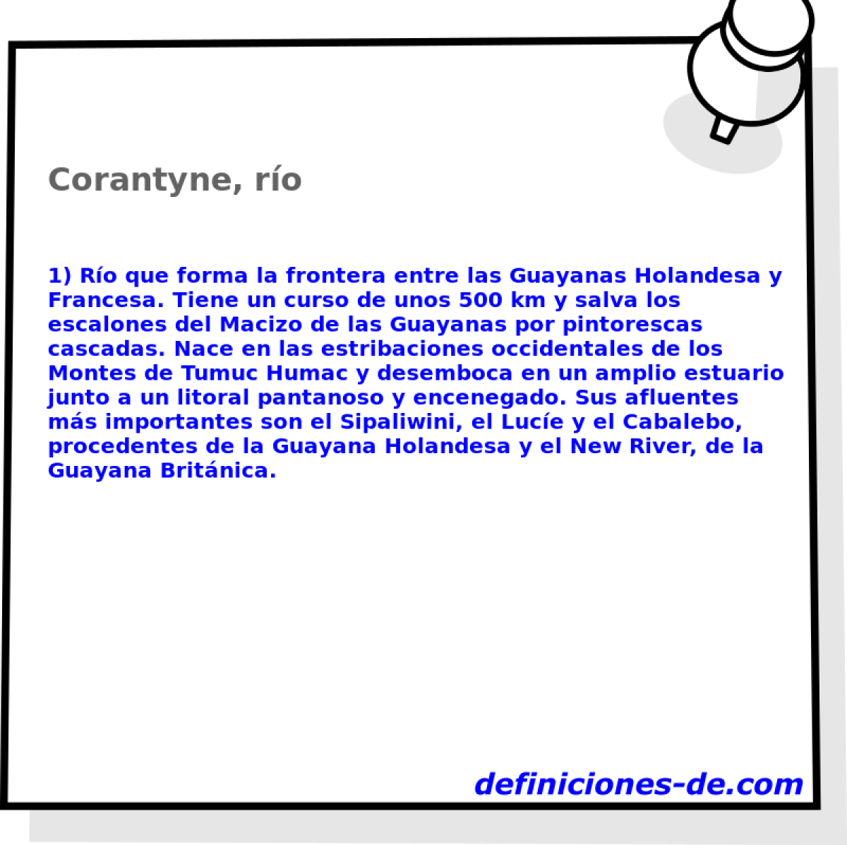 Corantyne, ro 