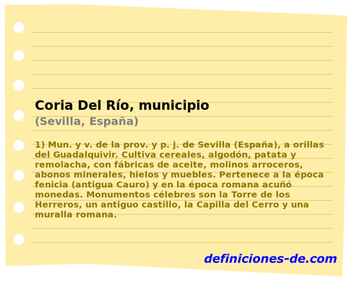 Coria Del Ro, municipio (Sevilla, Espaa)