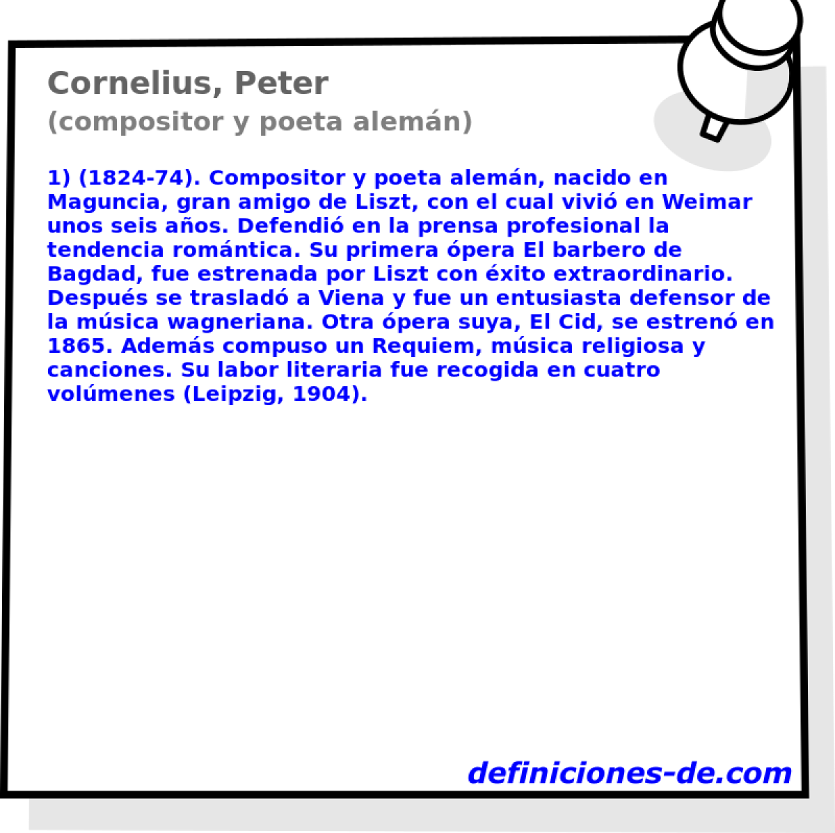Cornelius, Peter (compositor y poeta alemn)