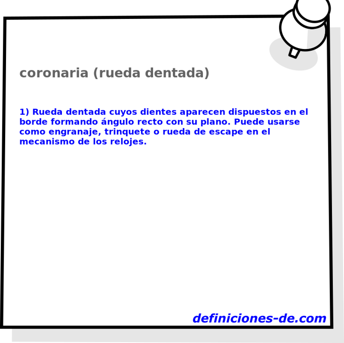 coronaria (rueda dentada) 