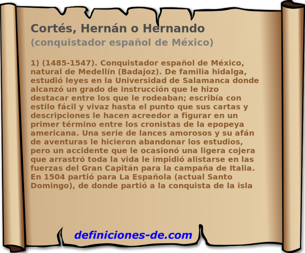Corts, Hernn o Hernando (conquistador espaol de Mxico)