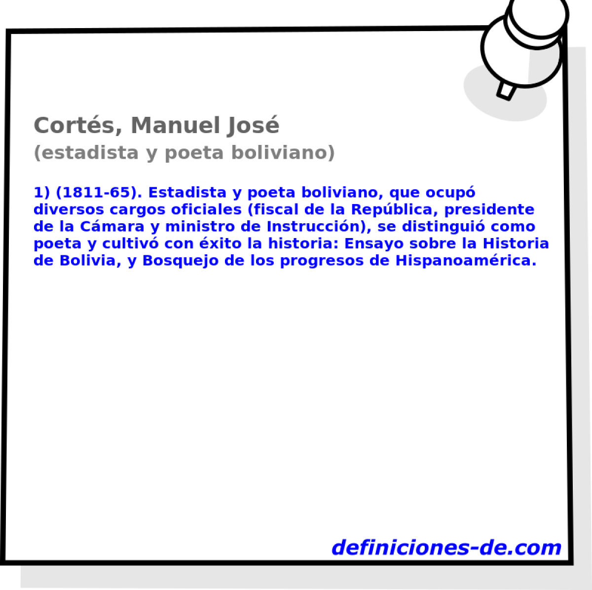 Corts, Manuel Jos (estadista y poeta boliviano)