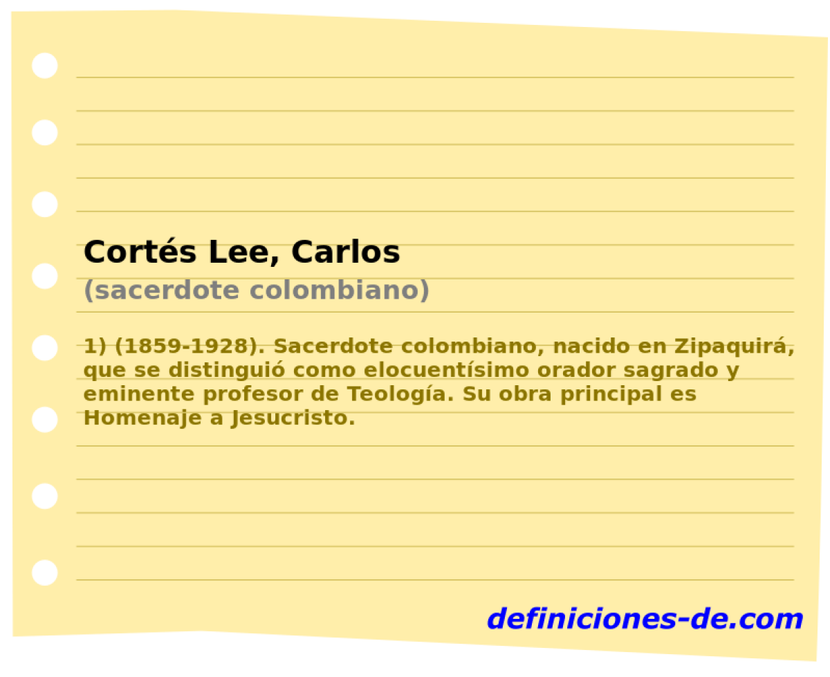 Corts Lee, Carlos (sacerdote colombiano)
