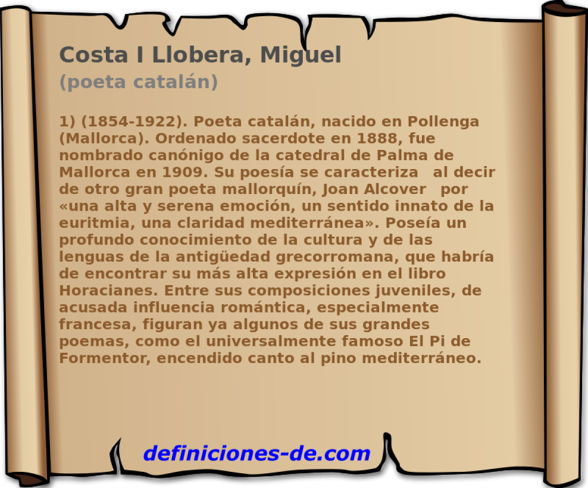 Costa I Llobera, Miguel (poeta cataln)
