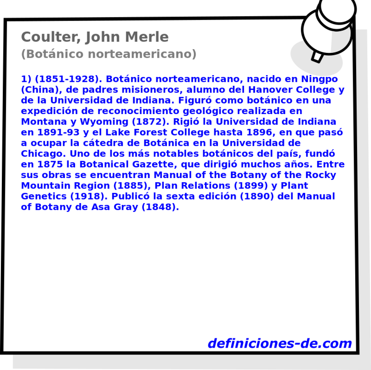 Coulter, John Merle (Botnico norteamericano)