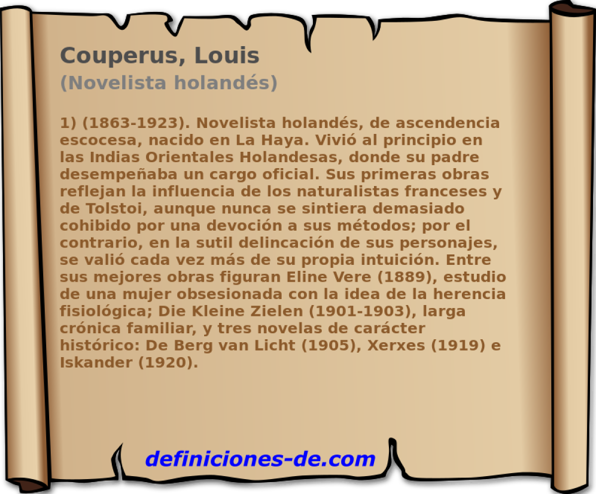 Couperus, Louis (Novelista holands)