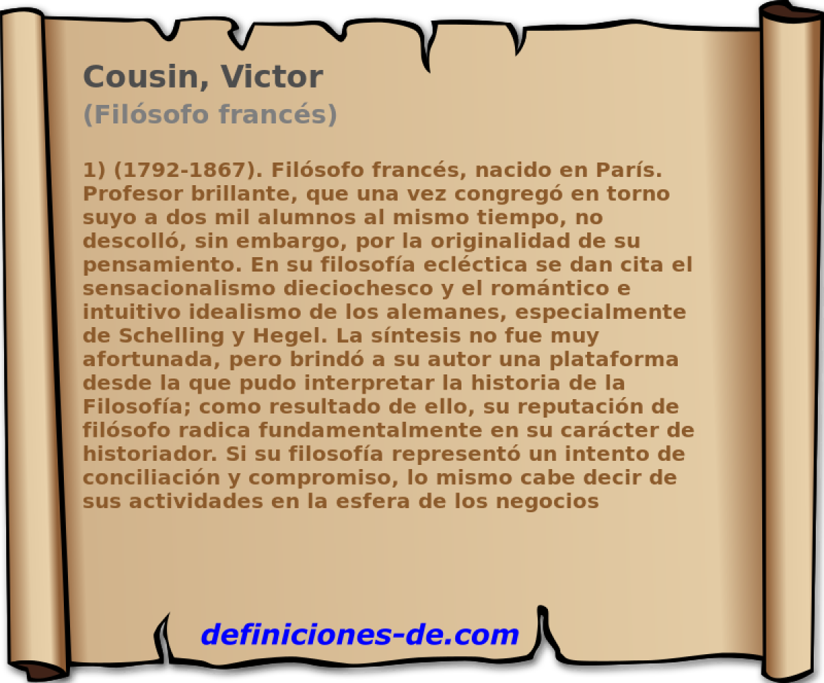 Cousin, Victor (Filsofo francs)