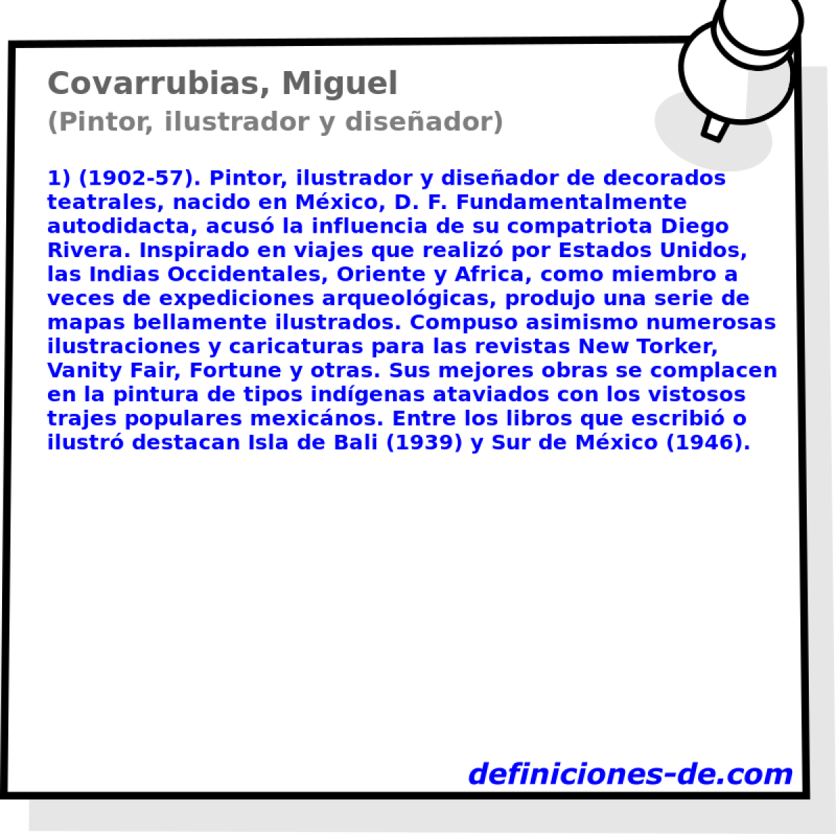 Covarrubias, Miguel (Pintor, ilustrador y diseador)