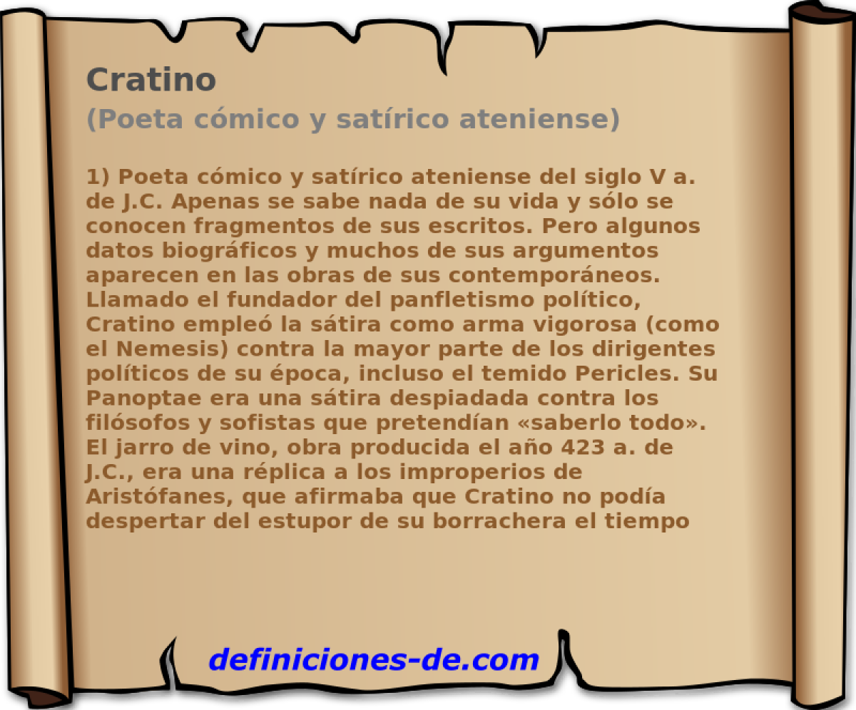 Cratino (Poeta cmico y satrico ateniense)