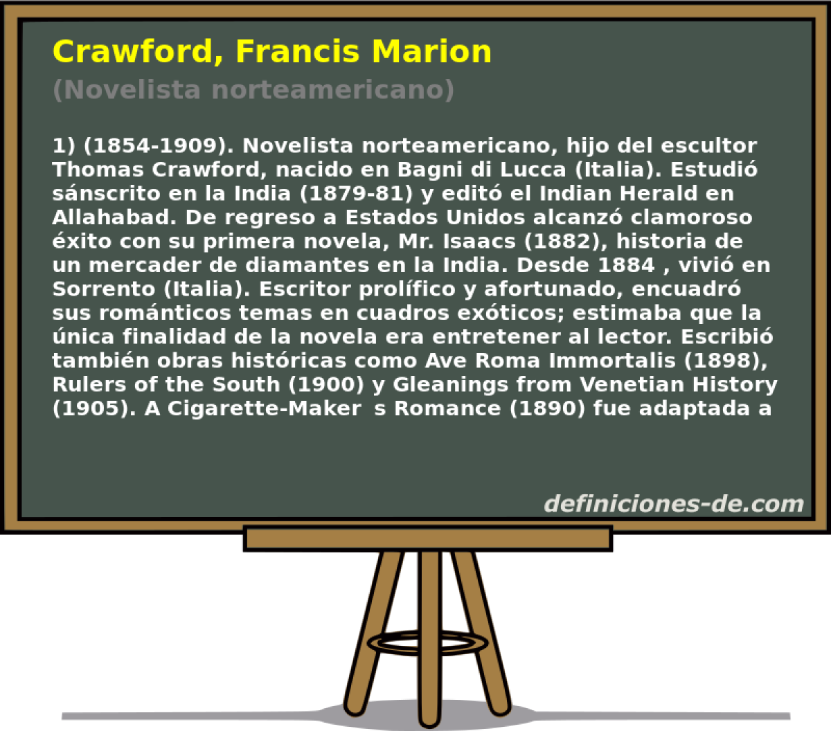Crawford, Francis Marion (Novelista norteamericano)
