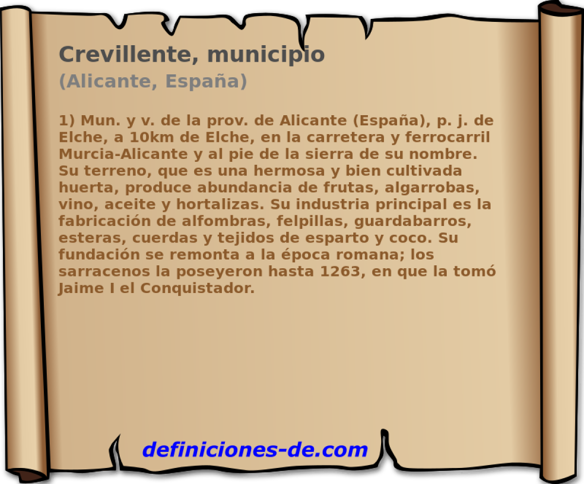 Crevillente, municipio (Alicante, Espaa)