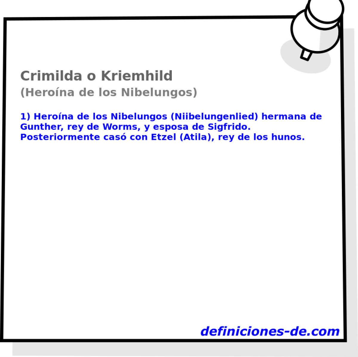 Crimilda o Kriemhild (Herona de los Nibelungos)
