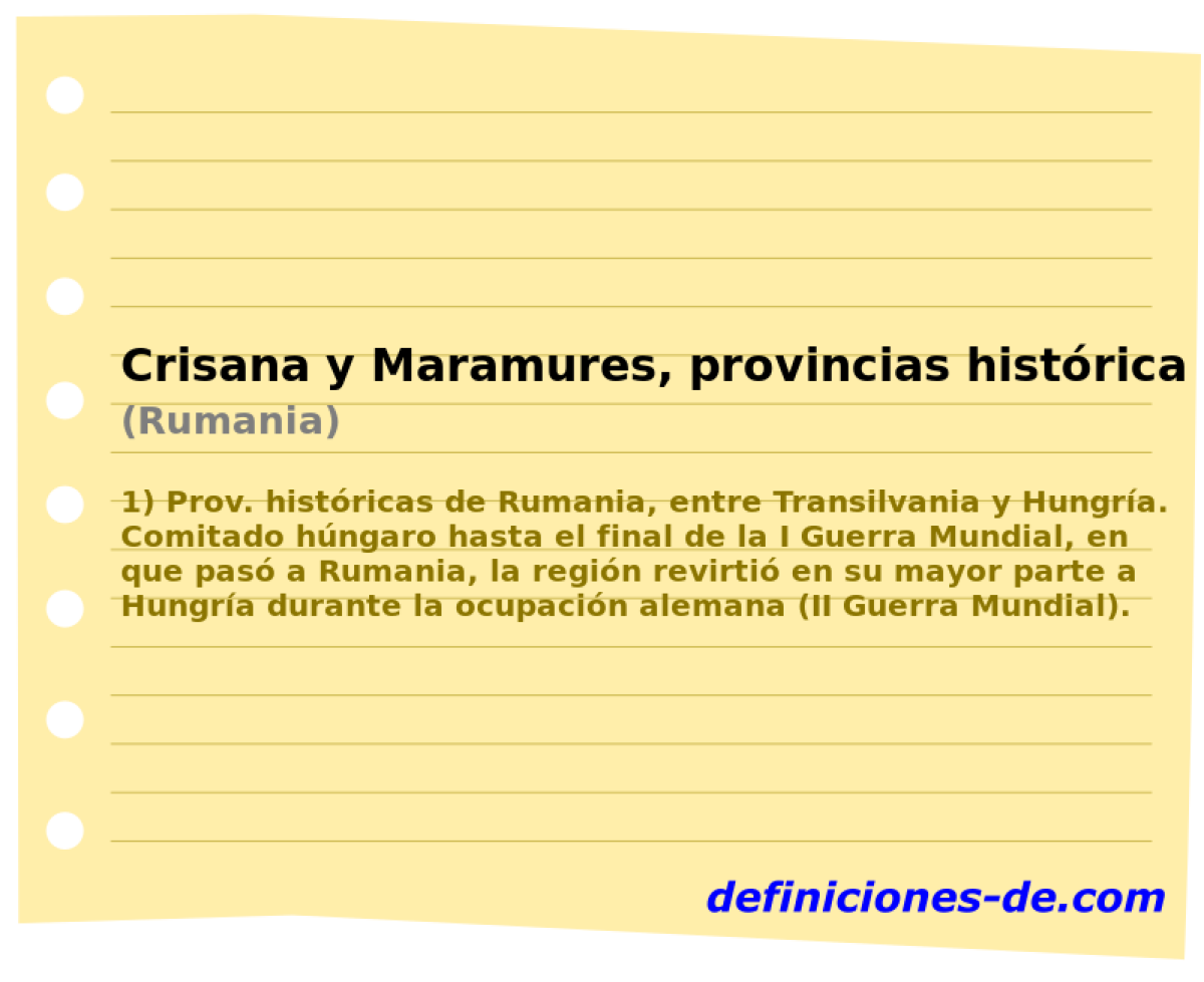 Crisana y Maramures, provincias histricas (Rumania)