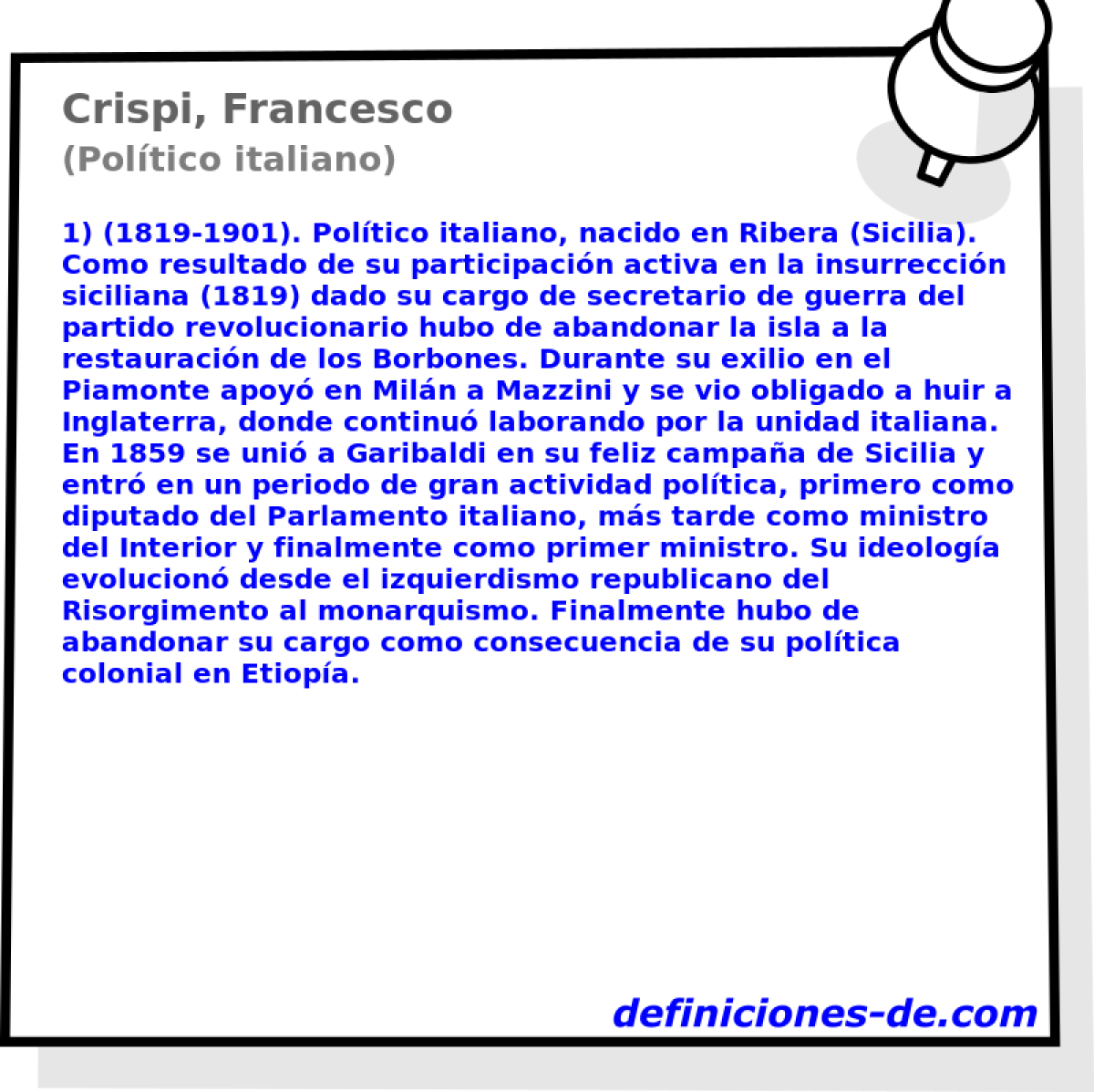 Crispi, Francesco (Poltico italiano)