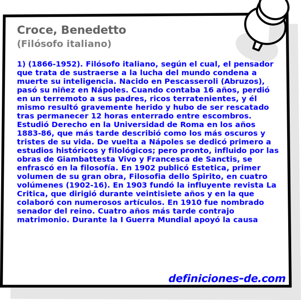 Croce, Benedetto (Filsofo italiano)