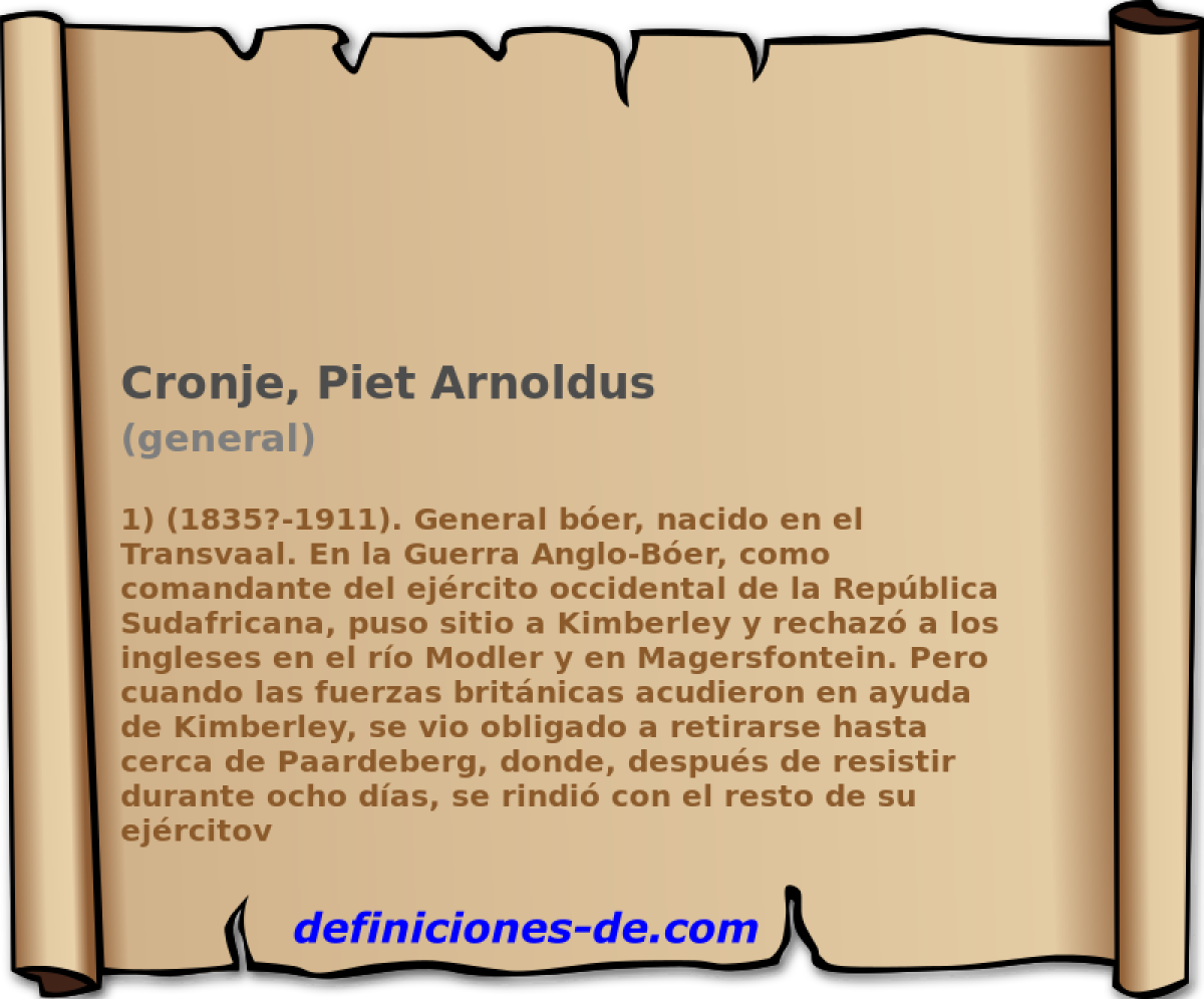 Cronje, Piet Arnoldus (general)