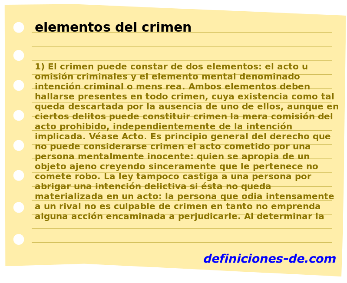elementos del crimen 