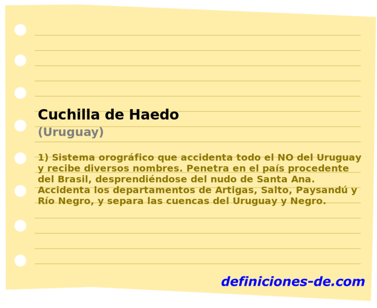 Cuchilla de Haedo (Uruguay)