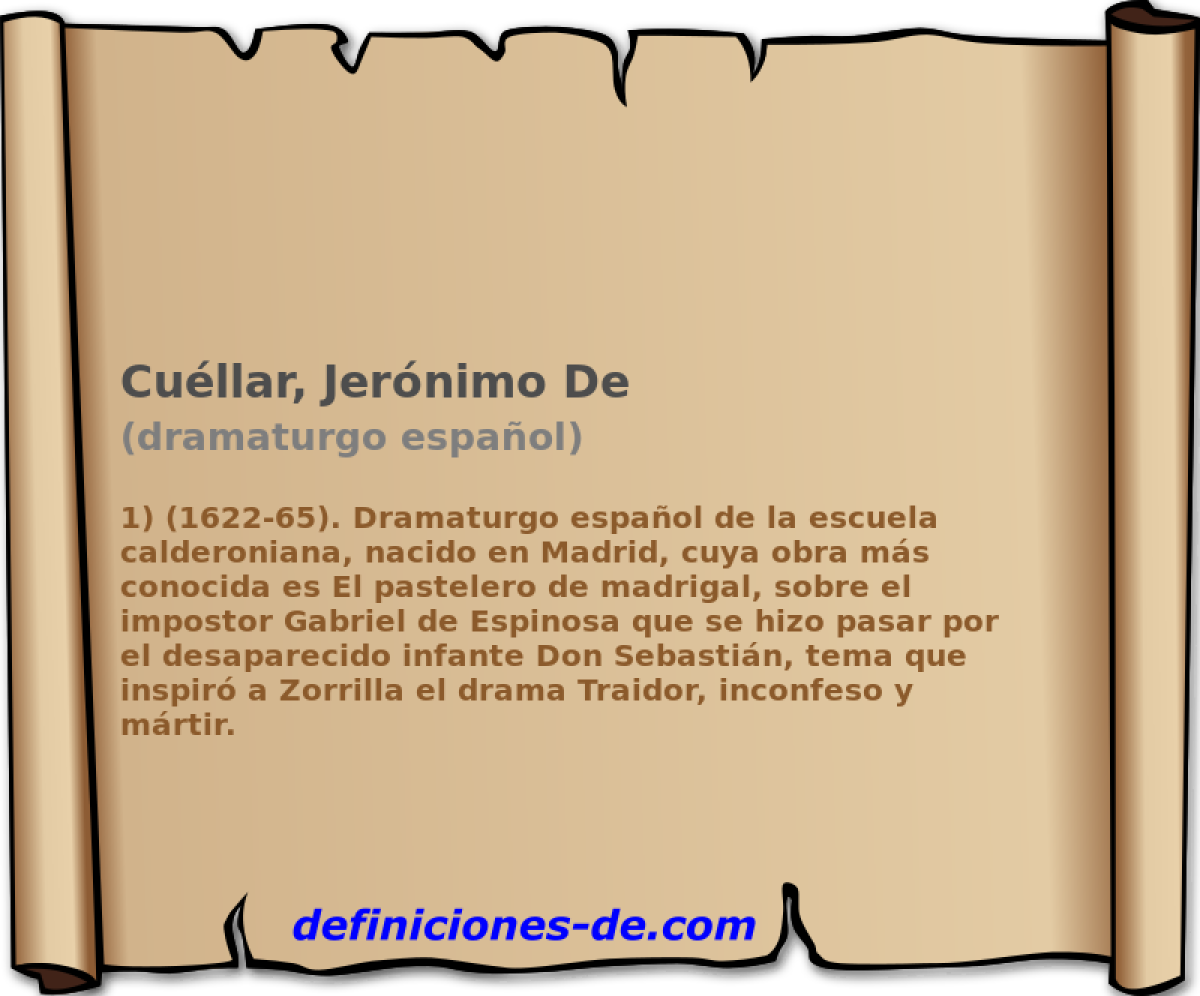 Cullar, Jernimo De (dramaturgo espaol)