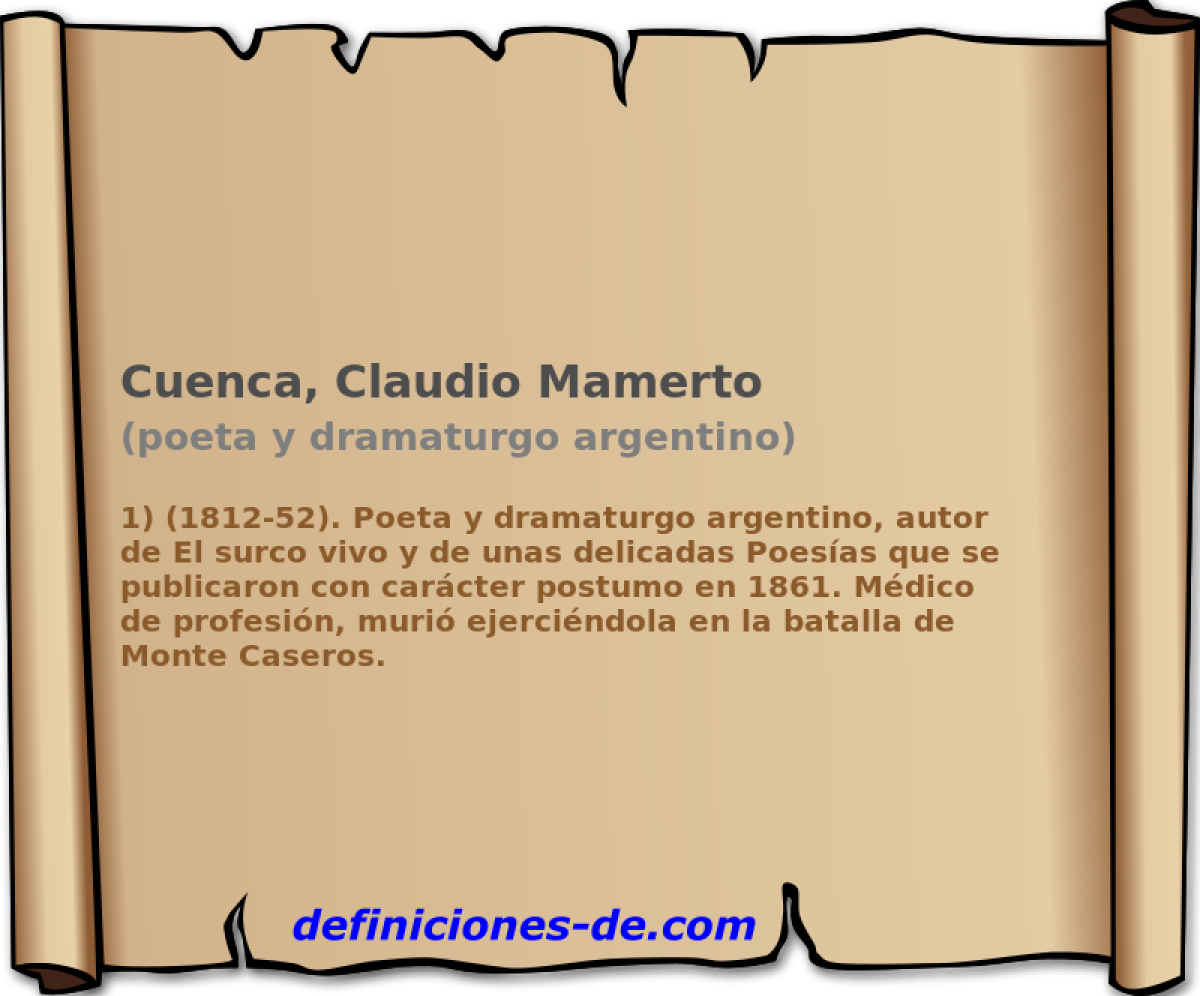 Cuenca, Claudio Mamerto (poeta y dramaturgo argentino)
