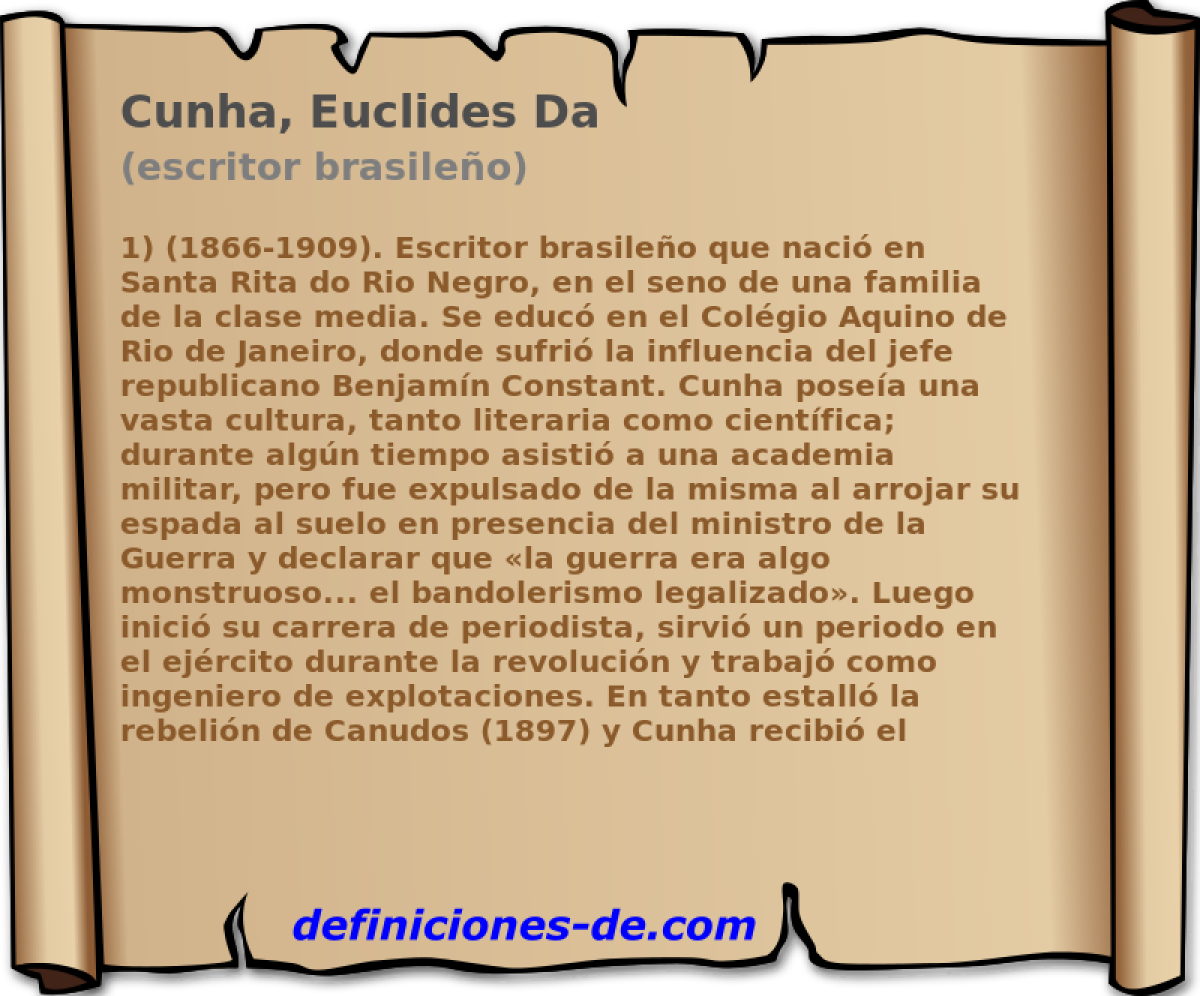 Cunha, Euclides Da (escritor brasileo)