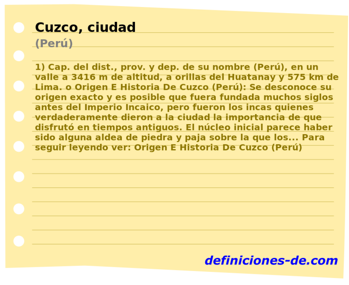 Cuzco, ciudad (Per)