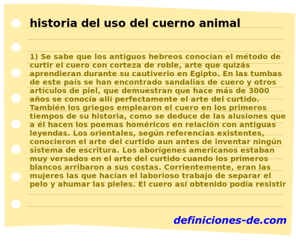 historia del uso del cuerno animal 