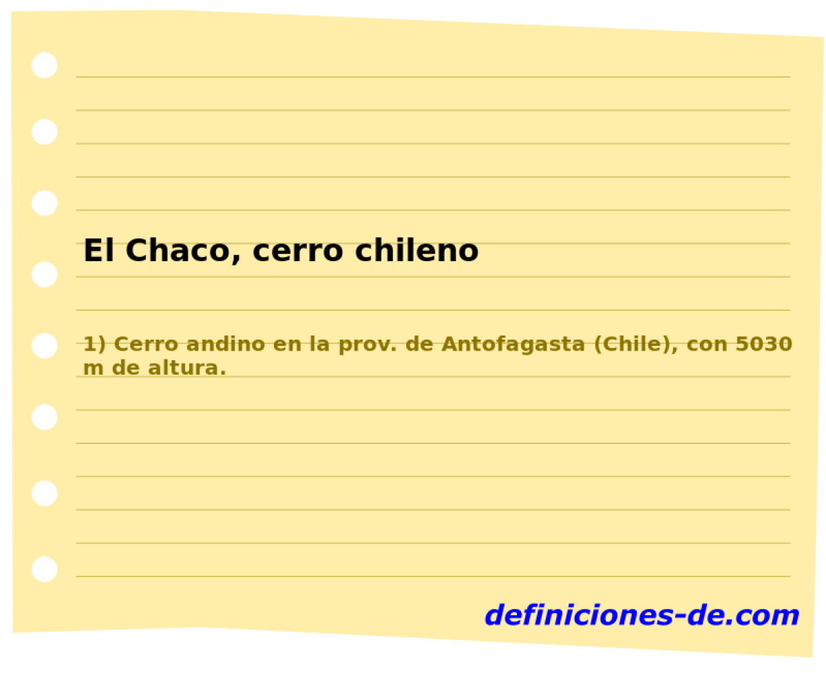 El Chaco, cerro chileno 