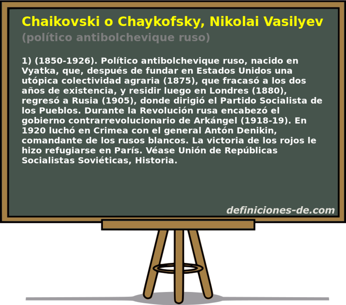 Chaikovski o Chaykofsky, Nikolai Vasilyevich (poltico antibolchevique ruso)